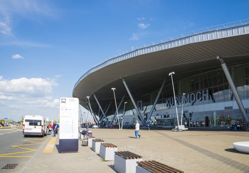 The airport Kurumoch in Samara, Russia. Summer Sunny day, August 11, 2018