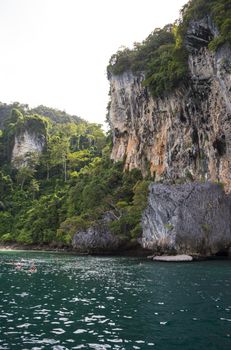 Dive site on Phi Phi don island, Thailand.