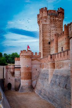 Castle of the Mota - famous old castle in Medina del Campo, Valladolid ,Castilla y Leon, Spain