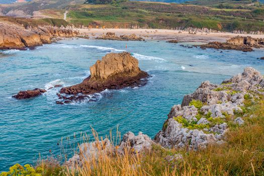 View of the Toro Beach, Llanes, Asturias, Spain
