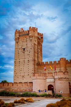 Castle of the Mota - famous old castle in Medina del Campo, Valladolid ,Castilla y Leon, Spain