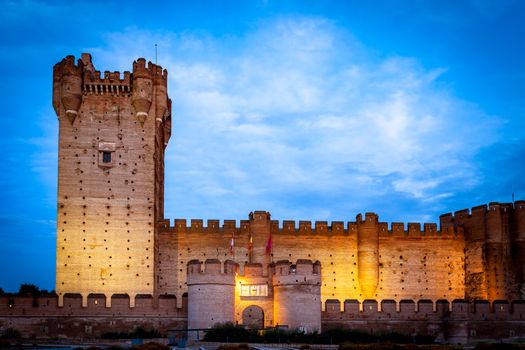 Castle of the Mota - famous old castle in Medina del Campo, Valladolid ,Castilla y Leon, Spain