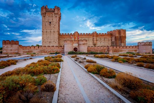 Castle of the Mota - famous old castle in Medina del Campo, Valladolid ,Castilla y Leon, Spain