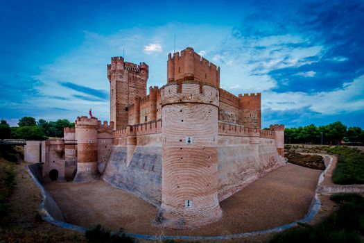 Castle of the Mota - famous old castle in Medina del Campo, Valladolid ,Castilla y Leon, Spain