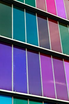 LEON, SPAIN-SEP 02: Facade of MUSAC. Contemporary Art Museum of Castilla y Leon. Contemporary building opened in 2005. View of colorful facade  on Sep 02, 2010, in Leon, Spain