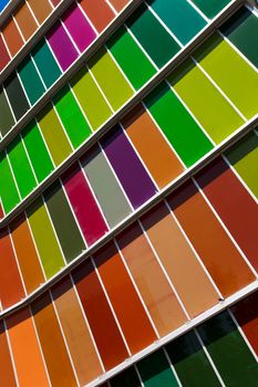 LEON, SPAIN-SEP 02: Facade of MUSAC. Contemporary Art Museum of Castilla y Leon. Contemporary building opened in 2005. View of colorful facade  on Sep 02, 2010, in Leon, Spain