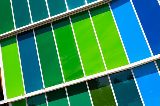 LEON, SPAIN-SEP 02: Facade of MUSAC. Contemporary Art Museum of Castilla y Leon. Contemporary building opened in 2005. View of colorful facade  on Sep 02, 2010, in Leon, Spain