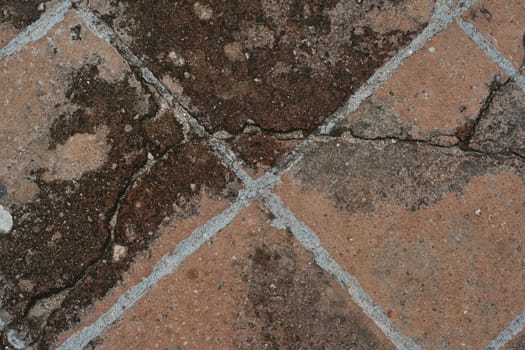Stone brick and grass pattern background