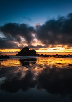 Sunset at Camel Rock, Trinidad, California USA