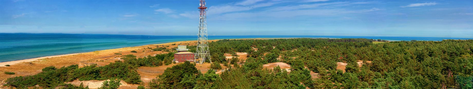 Panorama Prerow on the Darss, Vorpommersche Boddenlandschaft National Park, Germany