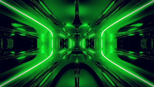 alien ship corridor tunnel wallpaper 3d rendering 3d illustration