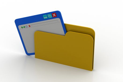 Browser window on file folder