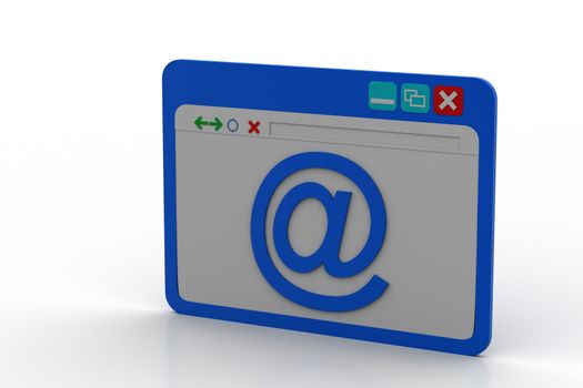 Browser window showing e mail sign