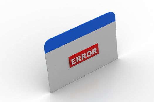 Web page showing error