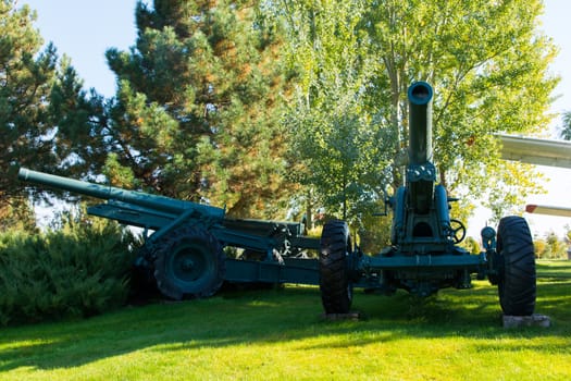 Old war cannon in the forest. War of Independence / Turkey