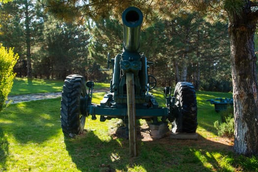 Old war cannon in the forest. War of Independence / Turkey