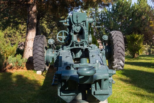 Old war cannon in the forest. War of Independence / Turkey