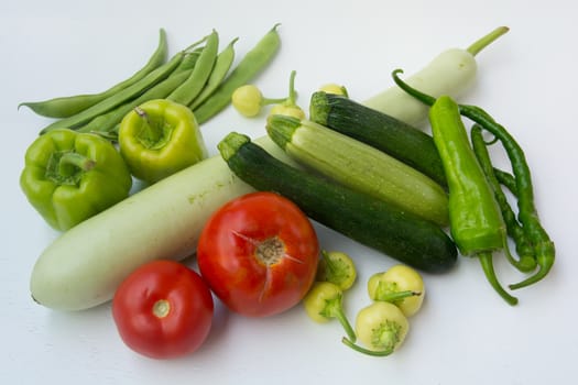 summer vegetables. fresh new harvested. vegetable food items