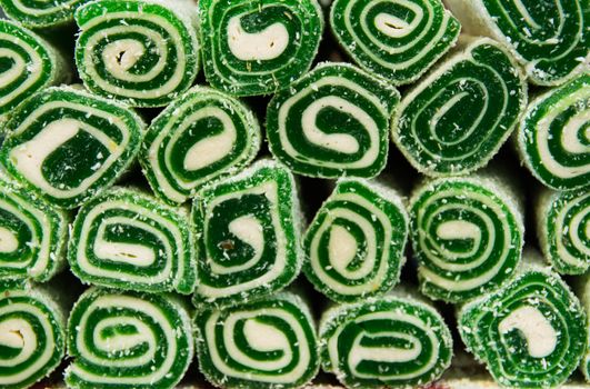 a heap of Turkish flavors with a variety of flavors and snacks. "Turkish delight" minty.