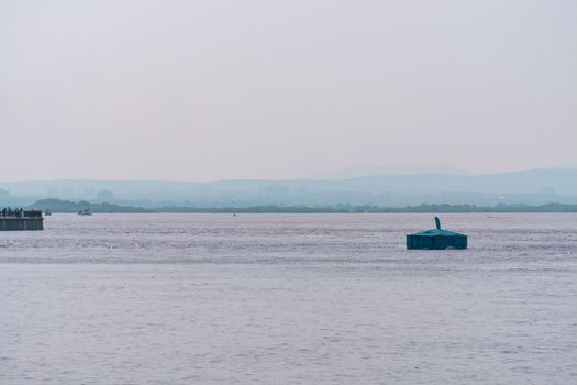 Flood on the Amur river near the city of Khabarovsk. The level of the Amur river at around 494 centimeters.