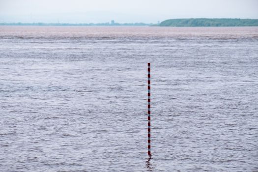 Flood on the Amur river near the city of Khabarovsk. The level of the Amur river at around 494 centimeters.