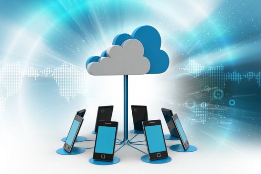 Smart phones network with cloud computing