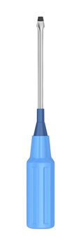 Blue screwdriver isolated on white background