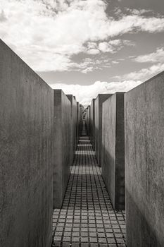 Memorial to the Murdered Jews of Europe in Berlin City, Germany.