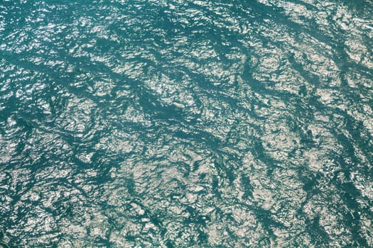 Sea surface, view from the airplane, background