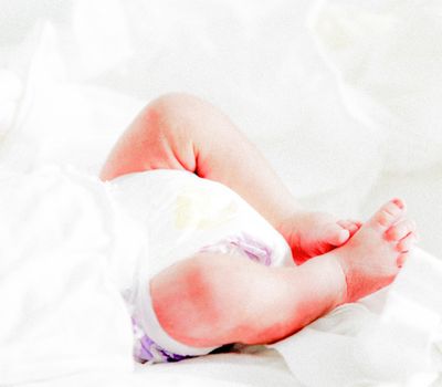 Newborn baby in hospital.