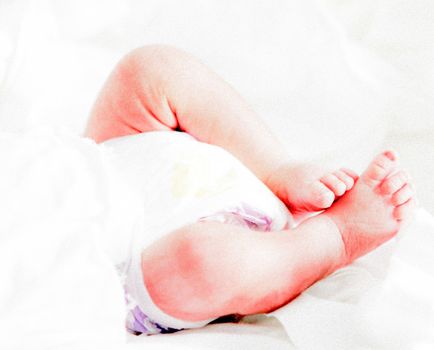 Newborn baby in hospital.