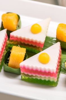 Coconut Jelly Thai sweet dessert