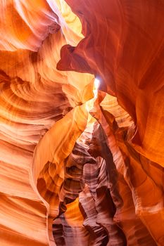 Upper Antelope Canyon in the Navajo Reservation near Page, Arizona USA