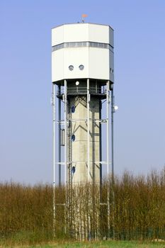 modern water-tower at Sembach, (Kaiserslautern) Germany     moderner Trinkwasser-turm bei Sembach,(Kaiserslautern) Deutschland