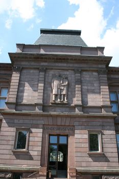 Street view of the Landesmuseum in Trier, Germany     Strassenansicht vom Landesmuseum in Trier,Deutschland