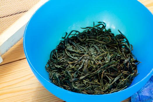 Process of making tea from blooming Sally known as Russian Ivan tea or Koporye tea, leaf fermentation.