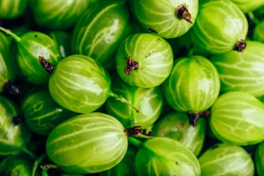 Background of Ripe and Fresh Gooseberry. Selective Focus.