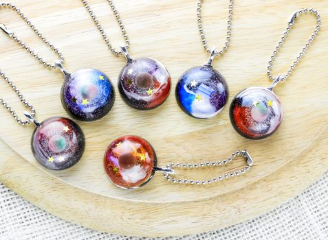 Create galaxy drink coasters using resin, glitter and pigment powders, handmade items. Suitable for keychains, necklace and pendant.
