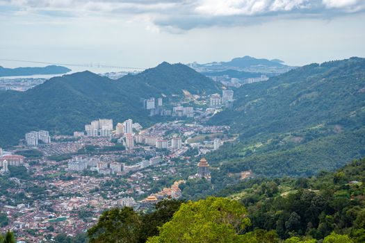 Kek Lok Temple and George Town seen from Penang Hill