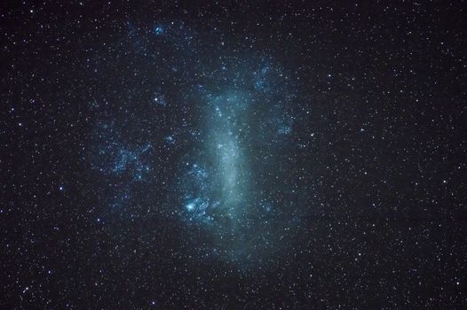 Magellanic Cloud in the southern hemisphere night sky seen in WA