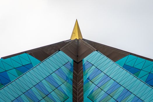 Masjid Negara mosque roof with golden spike