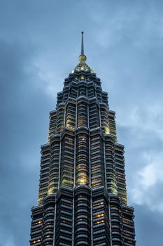 Spike of Petronas twin tower in Kuala Lumpur