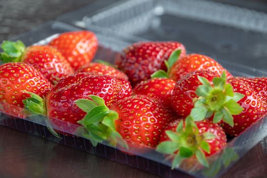 Strawberry’s red ripe and sweet harvested in Cameron Highlands