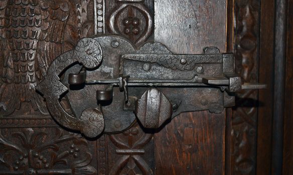 Old vintage mechanism of a lock