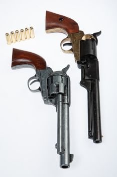 Cowboy equipment on an isolated studio background