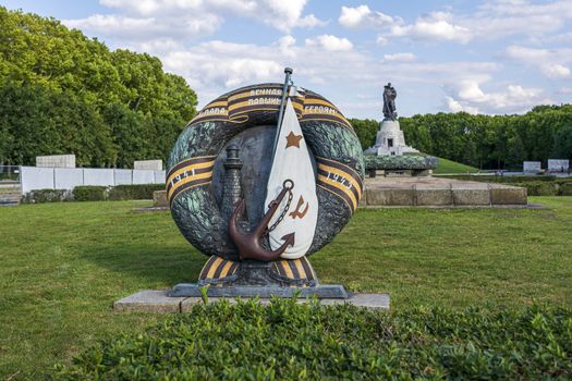 View of the Soviet War Memorial - Treptower Park in Berlin, Germany