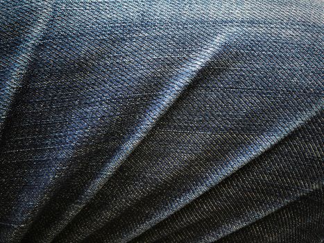 Blue Jeans Texture. Abstract background crumpled Canvas Fabric. Vintage  Style.