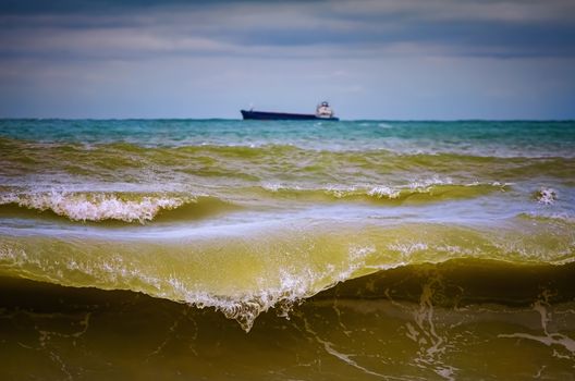 Wave During the Storm on the Black Sea