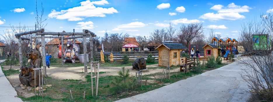 Odessa, Ukraine – 03.23.2019. Ethnopark New Vasyuki - country rest zone for the whole family in Odessa region, Ukraine