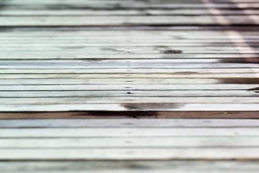 horizontal view of wooden deck